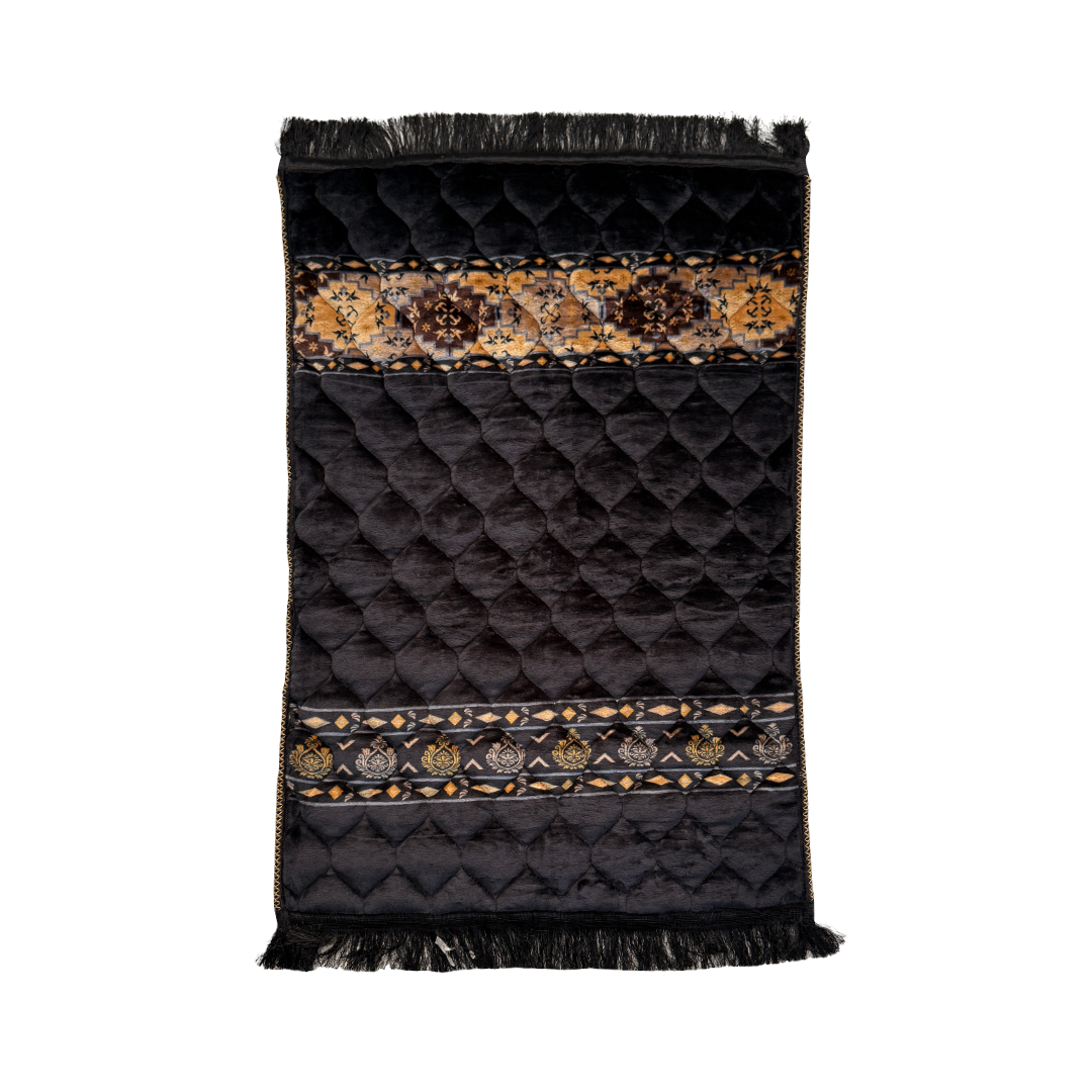 Noir Royal Grace - Premium Quilted Prayer Mat